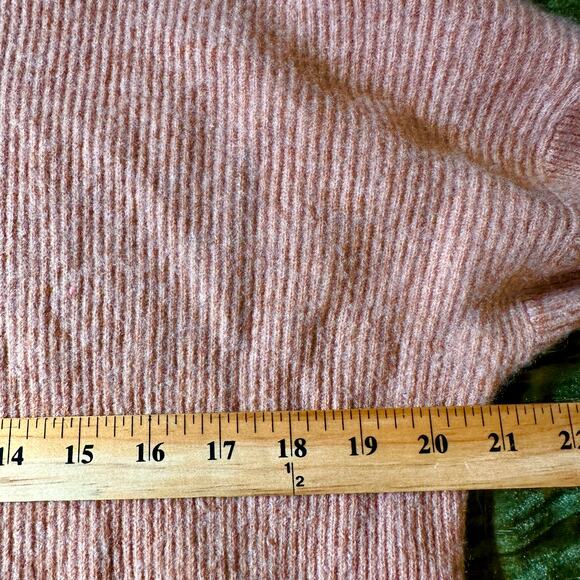 Rachel Zoe 100% 2-Ply Cashmere Quarter Zip Ribbed Sweater Size Large - Picture 7 of 8